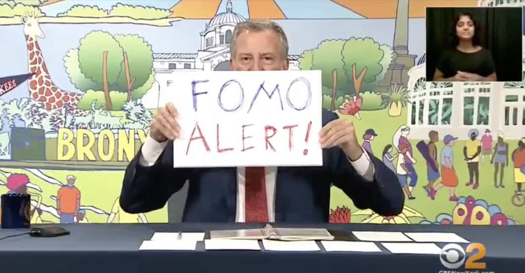 DeBlasio pushes FOMO alert… |