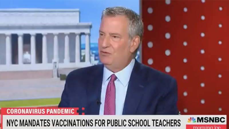 NYC Mayor de Blasio Defends Vaccine Mandates: ‘Human Beings Do Well When They Have Carrot and Stick’ – NewsWars