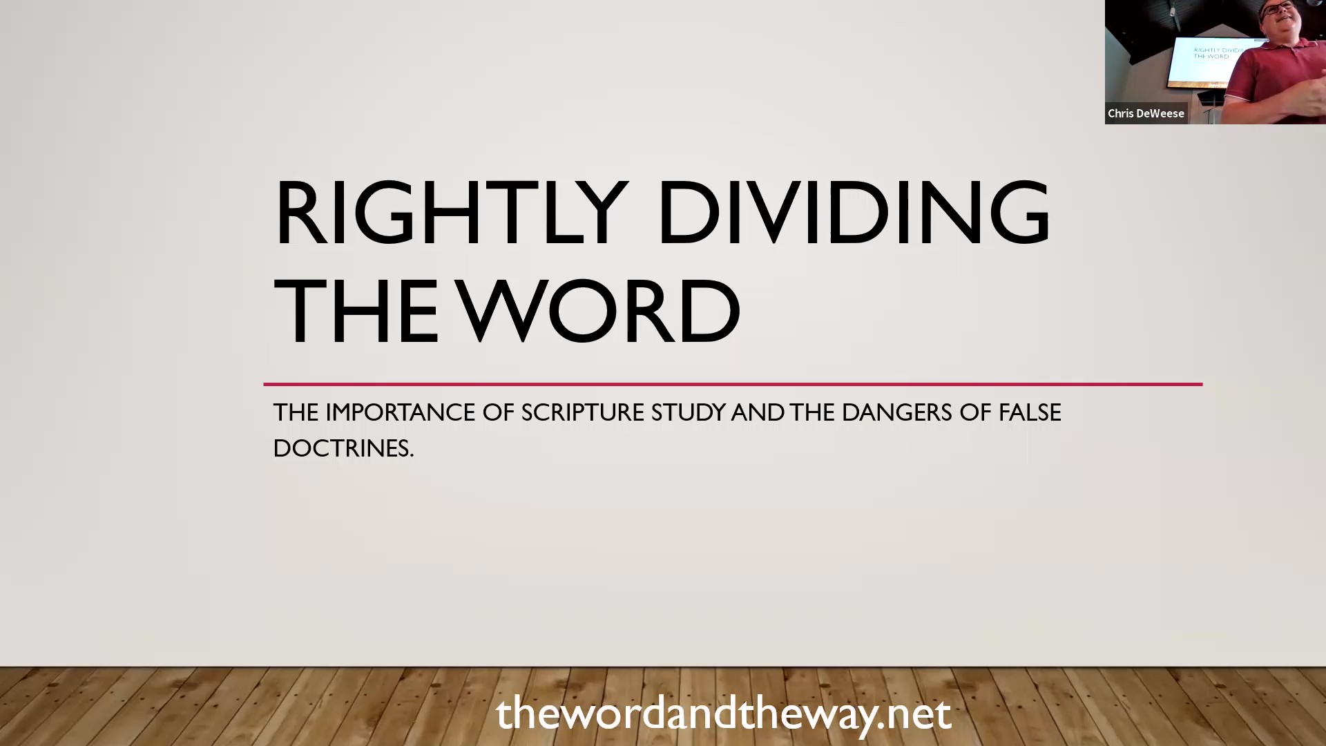 Rightly Dividing the Word -