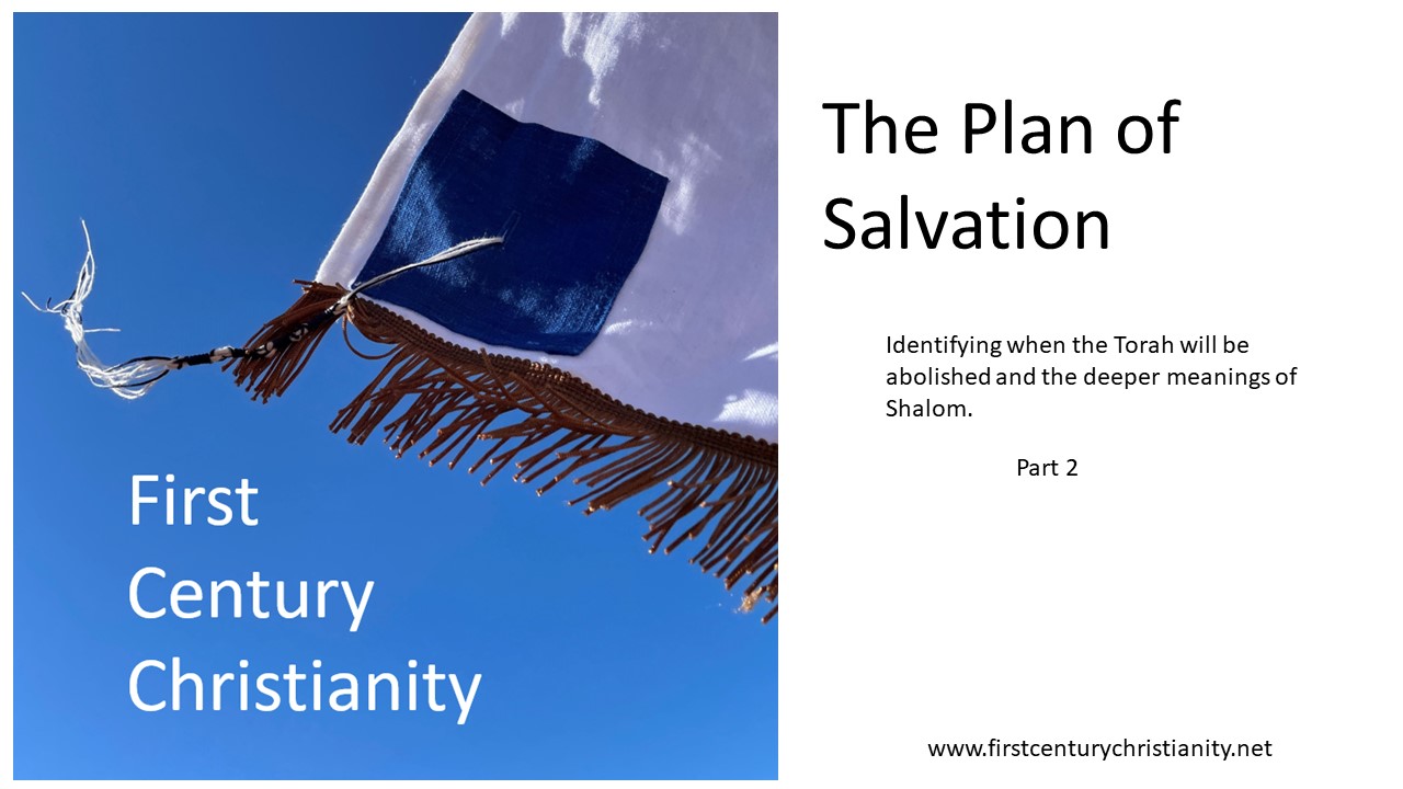 The Plan of Salvation part 2: When will the Torah be abolished? - First Century Christianity