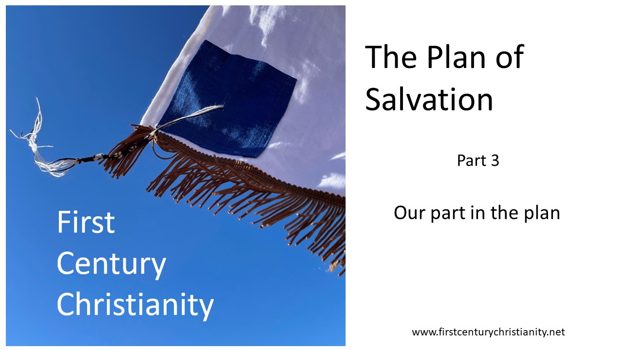 The Plan of Salvation part 3: Our part in the plan - First Century Christianity