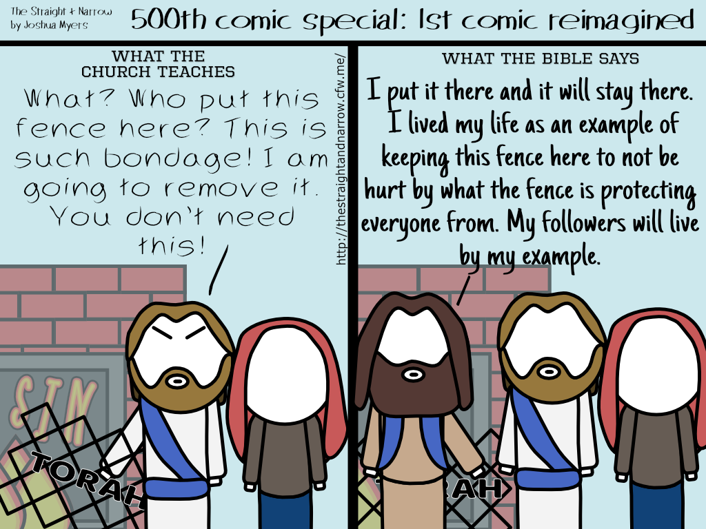 The Straight + Narrow - Church vs. Bible #066 - 500th comic special: 1st comic reimagined