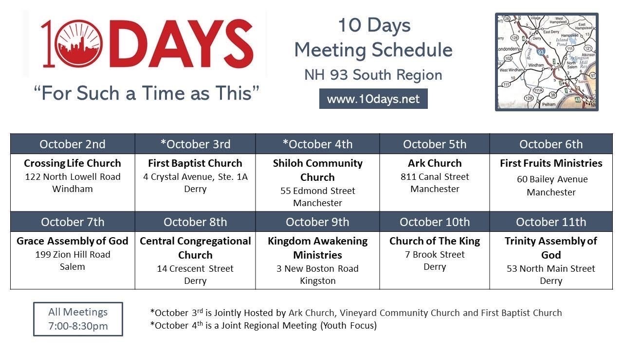 Sabbath Bulletin for 10/5/2024, 10 Days of Prayer on Sunday | First Fruits Ministries