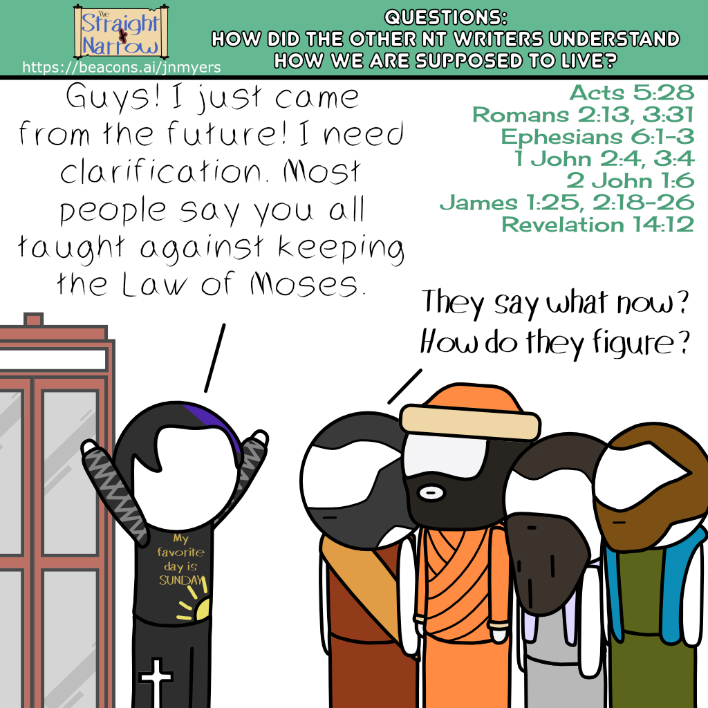 The Straight + Narrow - Questions #4 of 8:  How did the other NT writers understand how we are supposed to live?