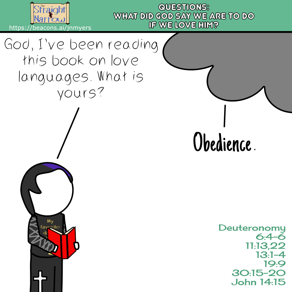 The Straight + Narrow - Questions #6 of 8: What did God say we are to do if we love Him?