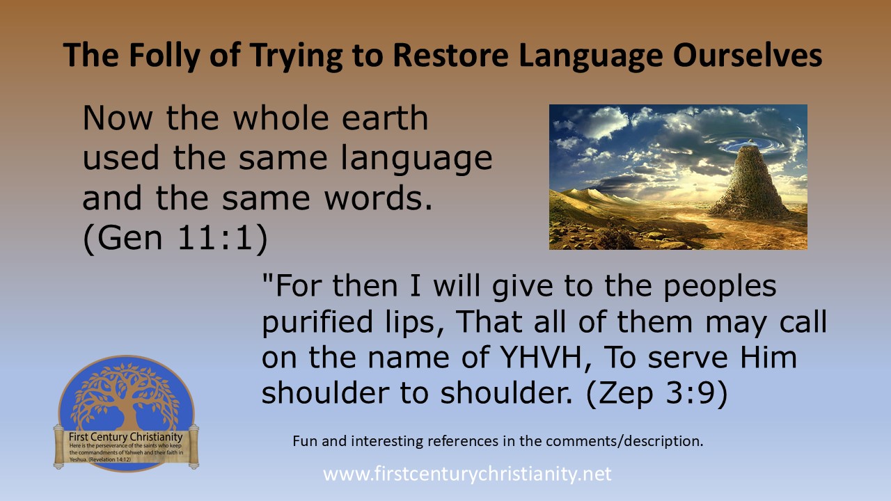 A Reality Check on Restoring Language - First Century Christianity