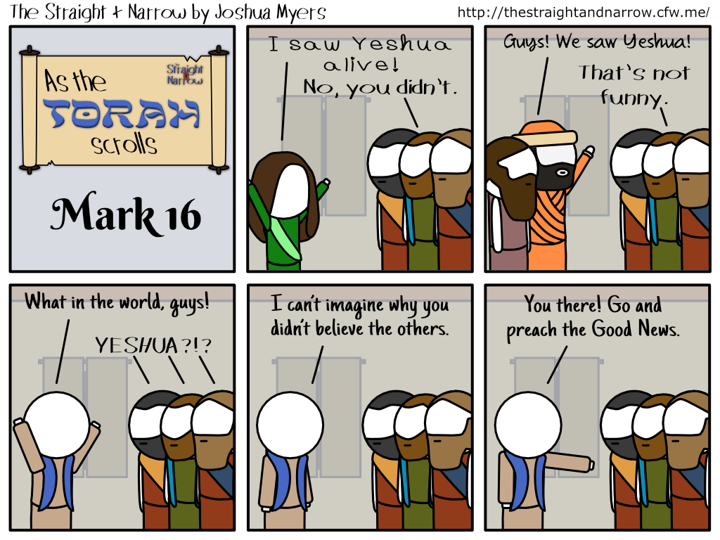 The Straight + Narrow - As The Torah Scrolls: Mark 16